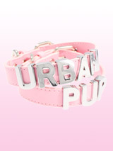 Pink Leather Personalised Dog Collar (Chrome Letters) - Pink Leather Personalised Dog Collar (Chrome Letters)