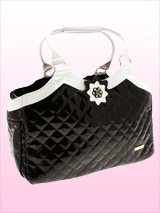 Black Flower Quilted Pet Carrier - An elegant bag to give you the ultimate combination of style, safety, function and comfort this season! Especially made for pets, this Flower Quilted Pet Carrier and can be used to make your pet's journey as comfortable and as safe as possible. There is a mesh side window to provide ventilation so t...