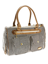 London Pet Carrier - We bring you the London classic candy striped Pet Carrier with modern flair. Designer fabrics and trims combine to create a chic carrier fit to show off your pet while complementing your wardrobe. Unlike other bags, the London Pet Carrier is specifically designed to make your pet's journey as comfor...