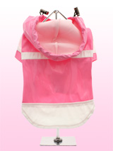 Candy Pink Raincoat - Let it rain, let it rain, let it rain, but no need to worry with this little coat for protection. The adjustable draw string hood will keep the raincoat snug to your pup's face, while the soft lining will keep your dog comfortable and warm. The velcro fastenings make it easy to put on and take off y...