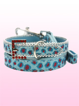 Cool Blue Bling Collar & Lead Set - Bling Bling, this stunning Cool Blue Collar and Lead set with a silver edging is encrusted with Blue, Pink and Silver sparkles, ideal for the ultimate stylish pooch who likes to look their very best. A crystal encrusted buckle finished with Red diamantes completes the look. Matching lead has silver...