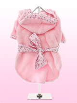 Plush & Fluffy Terry Bathrobe - It's bathtime! Our new Super Soft and Plush Bathrobes are made from Plush Micro-fibre, trimmed with a soft flannel cotton print. Great for wrapping up in after bathtime to relax and dry out. The bathrobe fastens with velcro for a snug fit.