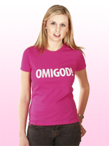 Legally Blonde ''OMIGOD!'' Women's T-Shirt - If you want the authentic Legally Blonde look then this OMIGOD! t-shirt is for you. Slip on this beautiful t-shirt and step right into character to be a part of this all singing, all dancing, feel good musical comedy. Match it up with our OMIGOD! dog t-shirt for maximum impact and maximum fun. As El...